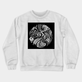 Circle 1 - Aussie Tangle Transparent with Black Background Crewneck Sweatshirt